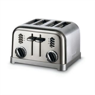 Cuisinart Metal Classic 4 Slice Toaster in Black and Stainless   CPT