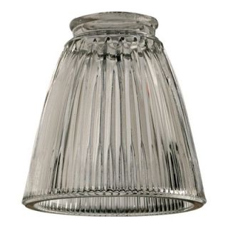 Quorum 5 x 5 Clear Ribbed Bell Glass