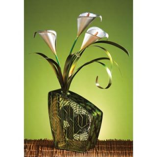 Deco Breeze Cala Lilies Figurine Table Top Fan