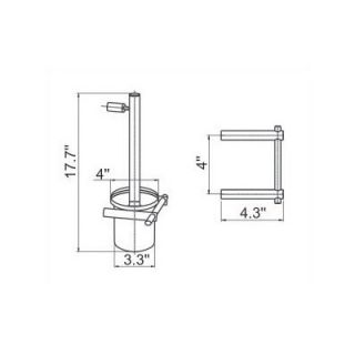 Empire Industries Tempo Toilet Brush and Holder   120 P / 120 S