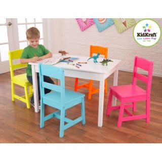 KidKraft Highlighter Kids 5 Piece Table and Chair Set