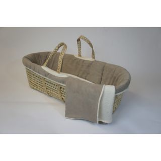 Micro Suede Moses Basket Set in Caramel