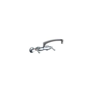 Wall Mounted Faucet with Cast Swing Spout and Double Indexed Lever