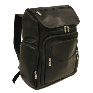 Piel Entrepreneur Multi Pocket Laptop Backpack in Black   2834 BLK