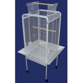 YML Play Top Parrot Bird Cage in White   EF2222WHT