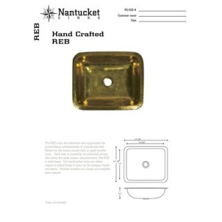 Nantucket Sinks Rectangular Hammered Bar / Prep Sink
