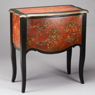 AA Importing Two Drawer Chest in Chinese Red