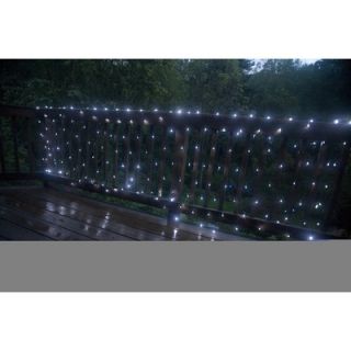 Mr. Light 200 LED Solar Net Lights with Green Wire in Bright White