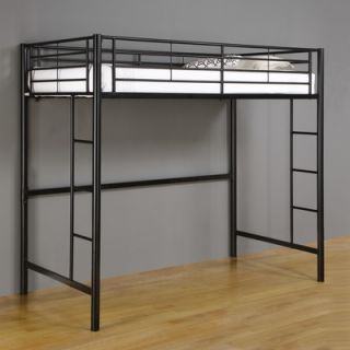 Home Loft Concept Twin Loft Bed with Built In Ladder   BTOLBL/BTOLWH