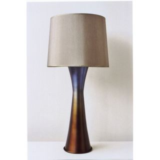 Skyscraper Table Lamp in Bronze Burst with Driftwood Shade