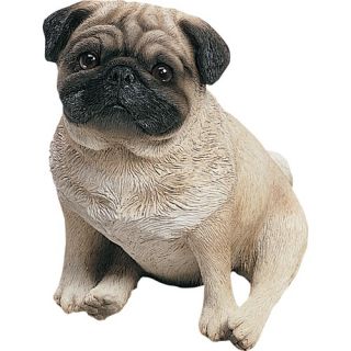Sandicast Original Size Pug Pup Sculpture in Fawn
