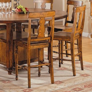 Hillsdale Charleston Round Counter Height Dining Table in Distressed