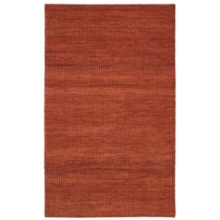 Classic Home Cut Pile Solid Wool Rusty Rust Rug