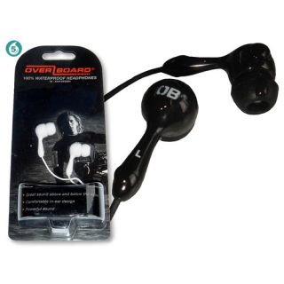 Overboard Waterproof Headphones in Black   OB1038B