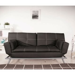 Abbyson Living Faux Leather Convertible Sofa   AD 100L X