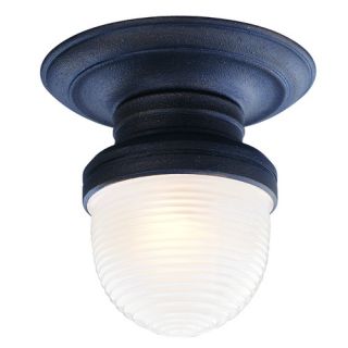 Beaumont One Light Outdoor Semi Flush Mount with Clear Glass in