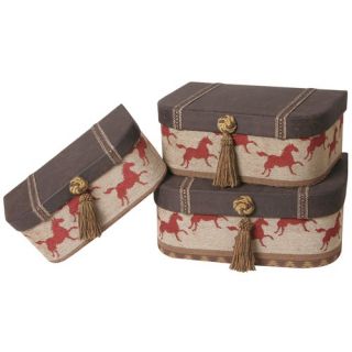Clovis 3 Pieces Largest Gift Box with Tassel and Self Button