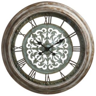 Cooper Classics Claudia Wall Clock in Distressed Aged Copper