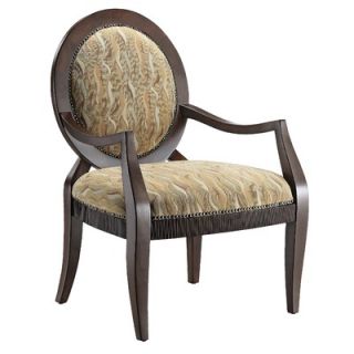 Stein World Deep Walnut Fabric Arm Chair