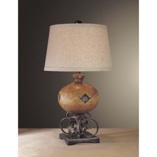 Minka Ambience Table Lamp in Clay Brown with Iron Oxide