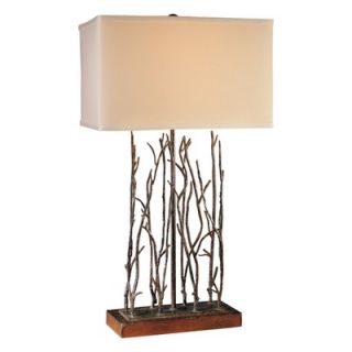 Minka Ambience Table Lamp in Black with Wood Base   12323 66