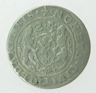 1624 Poland 16 Grosz 1 4 Thaler Silver Currency Coin