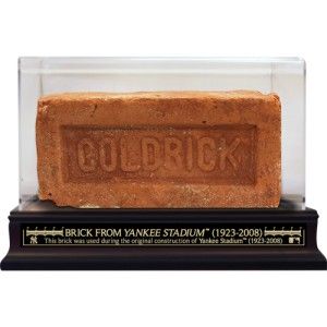 Game Used Yankee Stadium 1923 Goldrick Brick Steiner