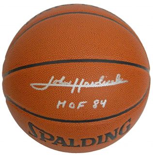 Celtics John Havlicek Signed Spalding NBA I O Basketball w HOF84 PSA