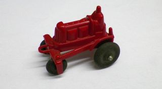 Nice Early Manoil Red Plastic Toy Tractor Made in U s A