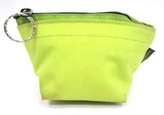 herve chapelier neon yellow canvas coin purse keychain