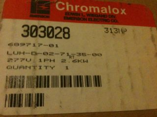 Chromalox Forced Air Hanging Heater LUHD02713500 New
