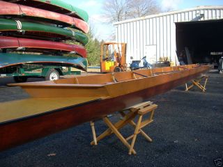 Vintage Wooden Pocock Four w Rowing Shell Crew Boat