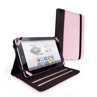  Luv Slim Stand Leather Case Cover for Google Nexus 7 / Kobo Arc   Pink