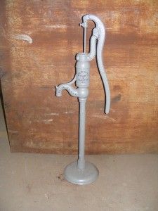 Tall Antique Grey Cast Iron Hand Water Pump Hayes Pump Planter Co