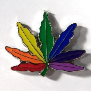 12 Multi Color Pot Leaf Hat Pins Jacket Pin Hatpins