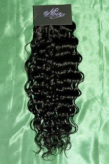 Peruvian Human Hair Extensions, Deep Wave Color  #1B, 100% Human Hair