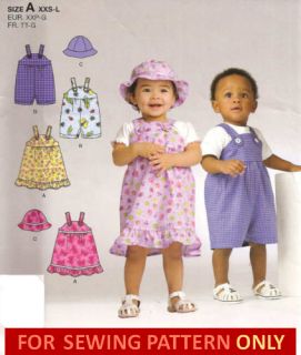 Sewing Pattern Make Jumper Romper Hat Baby Boy Girl Preemie 18 Months