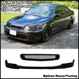 96 98 Civic CTR Front Lip Type R Grill 4DR JDM New