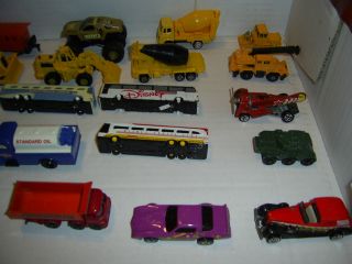 This is a nice used collection of diecast and plastic cars and trucks
