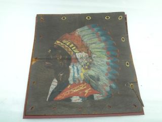 Vintage headdresses indian native american antique painting art