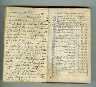  Diary Almanac Register Groveland Salem Boston Massachusetts