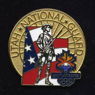 2002 Salt Lake Olympic Utah National Guard Minute Man Gold Patriotic