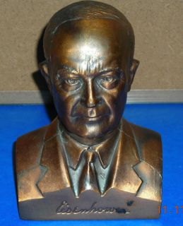 Bronzed Eisenhower Bust Hazleton Federal Savings Loan Savings Bank