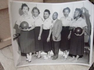 Negro Bowling Leagues Photo Vintage Team Photograph Black Americana