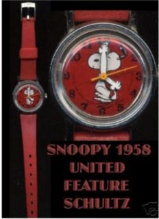 vintage watch snoopy orange sweep second hand rare i time