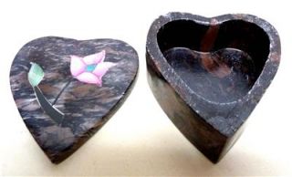 heart shape stone trinket box made in india