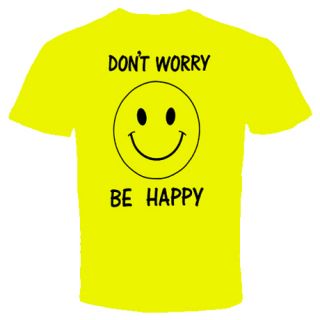 dont worry be happy smile black on yellow