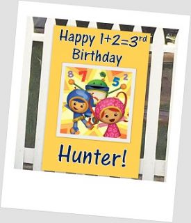 Team Umizoomi Custom Personalized Happy Birthday Party Banner