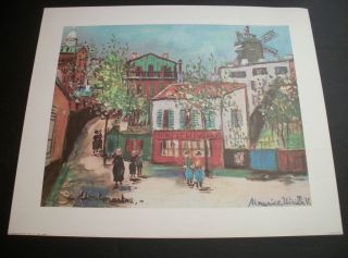donald art co 1656b lithograph maurice utrillo montmartre store fronts