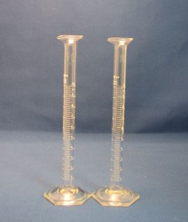 Pyrex 10ml Graduated Cylinder with Funnel Top 3024 Qty 2